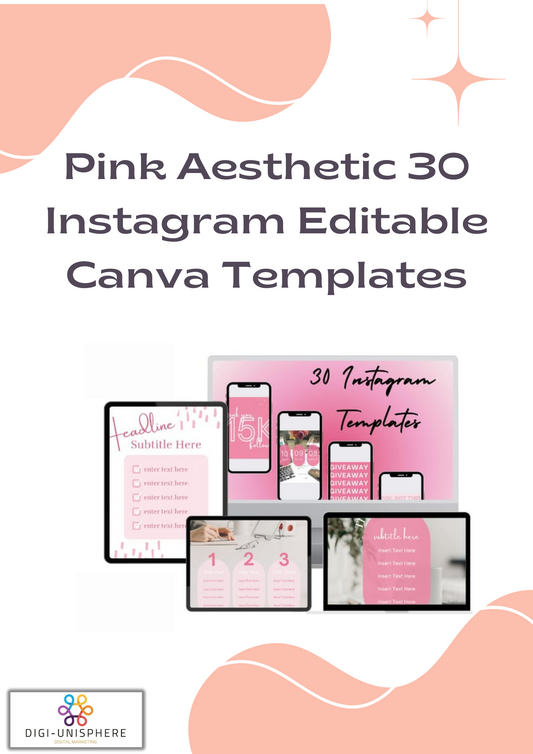 30 Pink Aesthetic Instagram Templates