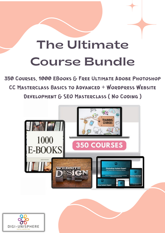350 Courses & 1000 E-Books Bundle + Premium Freebies!